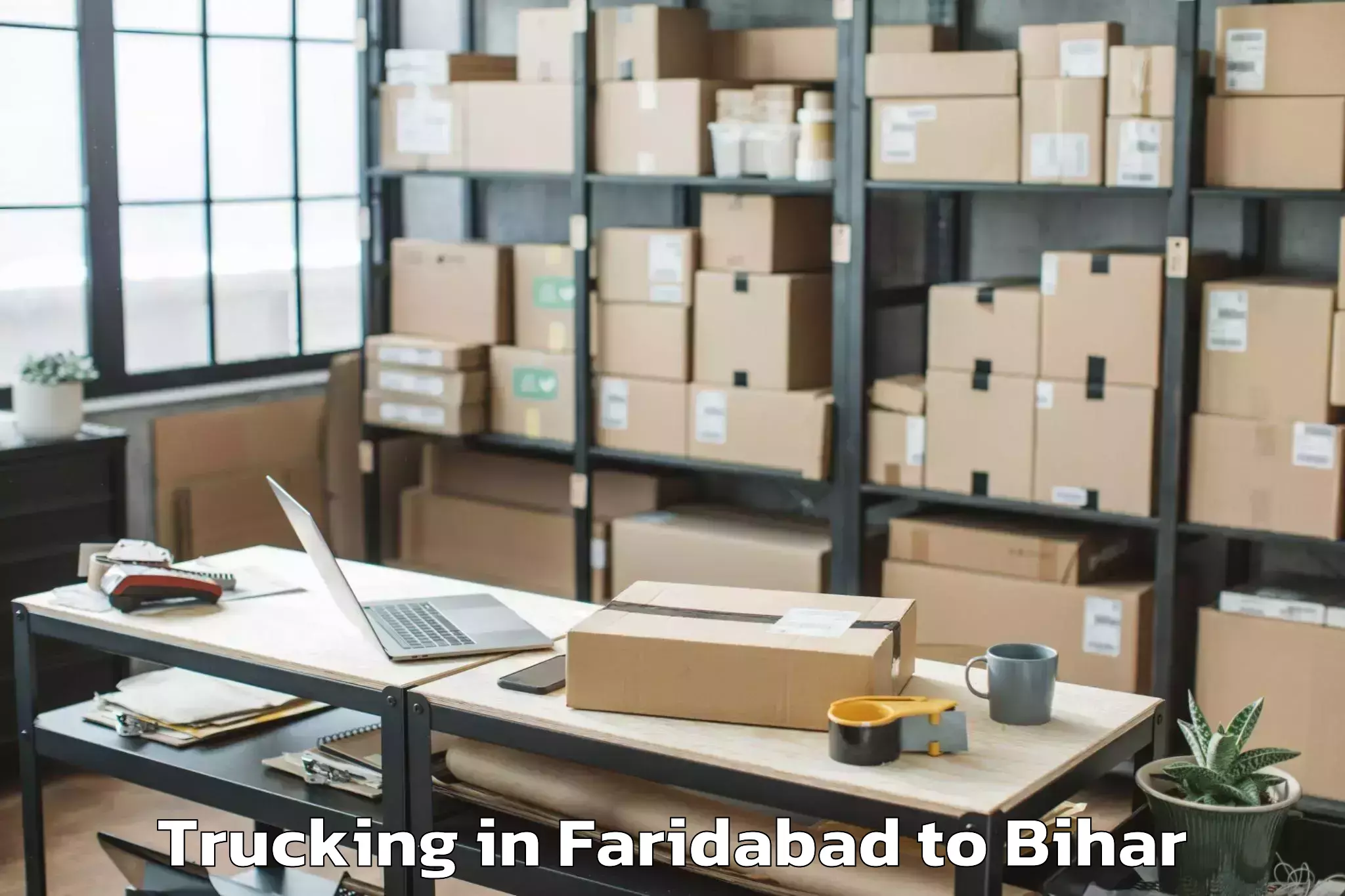 Top Faridabad to Majhaulia Trucking Available